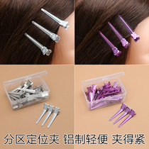 Hairdressing clip no trace clip duckbill split clip hair root fluffy positioning clip styling makeup color Green Purple women
