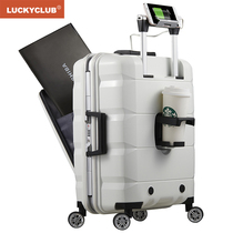  Lucky Club front computer suitcase Men and women password opening business travel small 20-inch trolley case