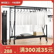 Drying rack floor-to-ceiling folding indoor double pole telescopic tanning quilt rack home bedroom mobile balcony cool drying hanger