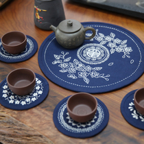  Between the fingers embroidery handmade diy material package Beginners pregnant women self-embroidery making tea mats Hand-made fabric embroidery coasters