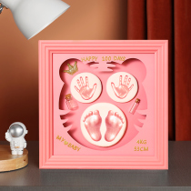Tiger baby hand foot printed footprints Souvenir Printed Clay Photo Frame Newborn Baby Full Moon Gifts 100 Days of Fetal Hair Production