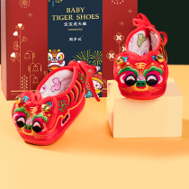 Catch Zhou Tiger Head Shoes Baby Full Moon Age Male Baby Girl Soft Bottom Old Cloth Shoes Thousands of floor Artisanal Shoes Tradition