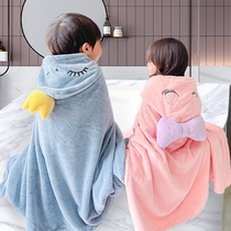 Childrens bath towel cloak boys and girls baby with cap can be worn than cotton absorbent baby autumn and winter 2021 New