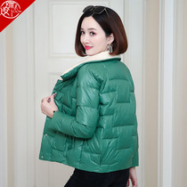 Down cotton jacket women short thin cotton jacket 2021 new middle-aged mother bright face disposable cotton coat winter coat