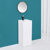 Household ceramic column basin integrated washbasin floor type washbasin simple balcony toilet washbasin hotel