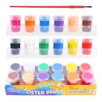 Childrens fingers paint 20ml brush paint package can wash non - toxic 12 color graffiti paint