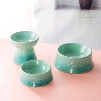 French Le Creuset cool high foot Pet Bowl double bowl dog food bowl dog cat custom
