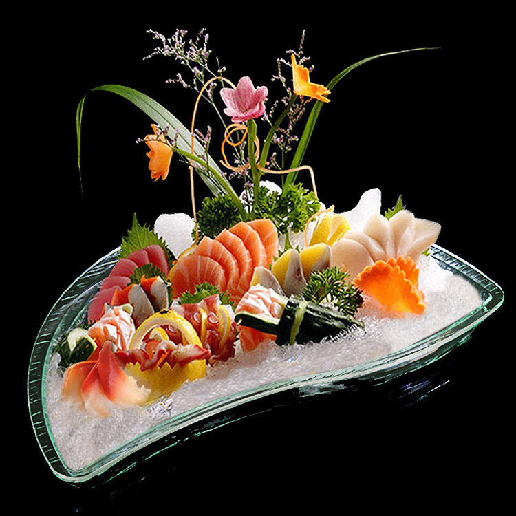 Simulated glassware acerbic hedgehog ice bowl sushi buffet plate fish-shaped ice plate hedgehog plate
