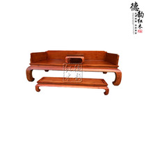 Myanmar Rosewood Chinese antique mortise tenon and mortise Arhan bed big fruit red sandalwood all solid wood log bed bed mahogany furniture