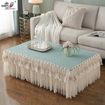 Non-slip coffee table tablecloth Rectangular living room household dining table cloth Coffee table mat TV cabinet Bedside table cover Towel cover cover