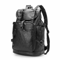 European and American fashion Mens backpack cowhide computer bag 16 inch leisure travel bag large capacity leather shoulder bag mens bag