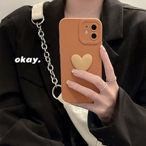 Han Feng autumn and winter three-dimensional love applicable iPhone12pro max Apple 11 mobile phone case x New xr silicone xs female 8plus soft shell 13 creative xmax small net