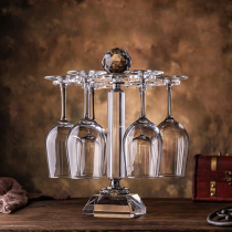 Luxury waterware glass goblet wine glass set household wine glass wine hanging cup holder high-end European style