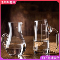 Wine dispenser liquor flask with scale home crystal glass hotel Chinese high-grade antique personality creative large