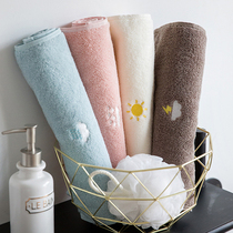 Couple towels A pair of pure cotton cotton face washing household soft water absorption is not easy to lose hair Men and women quick-drying hair adult large