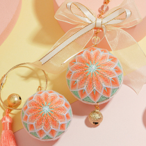 Hand ball DIY handmade embroidery material bag key chain Ping an Fu sachet souvenir cuju ball hanging accessories