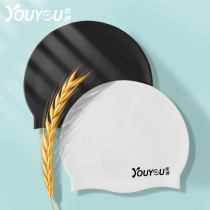 You swimming caps for men and women children adult waterproof and comfortable professional PU silicone swimming goggles set with long hair hat