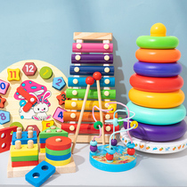 Baby eight-tone xylophone 0-1-2 years old baby childrens musical instruments 3 boys and girls hand beat piano educational toys