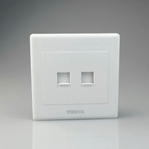 86 concealed wall panel white phone computer double socket network cable telephone weak current engineering socket