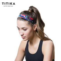Tititika yoga hair band moisture absorption quick dry positive and negative two color hair hoop women narrow side fitness sports headband 7065