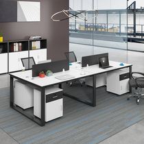 Staff Desk Chair Portfolio Brief About Modern 4 Four-four-place office furniture Working position Employee table screen holder