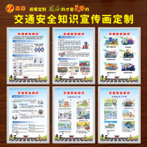 Traffic Safety Knowledge Poster Safe Driving Poster Civilized Travel Safe Driving Poster Wall Chart Display Board