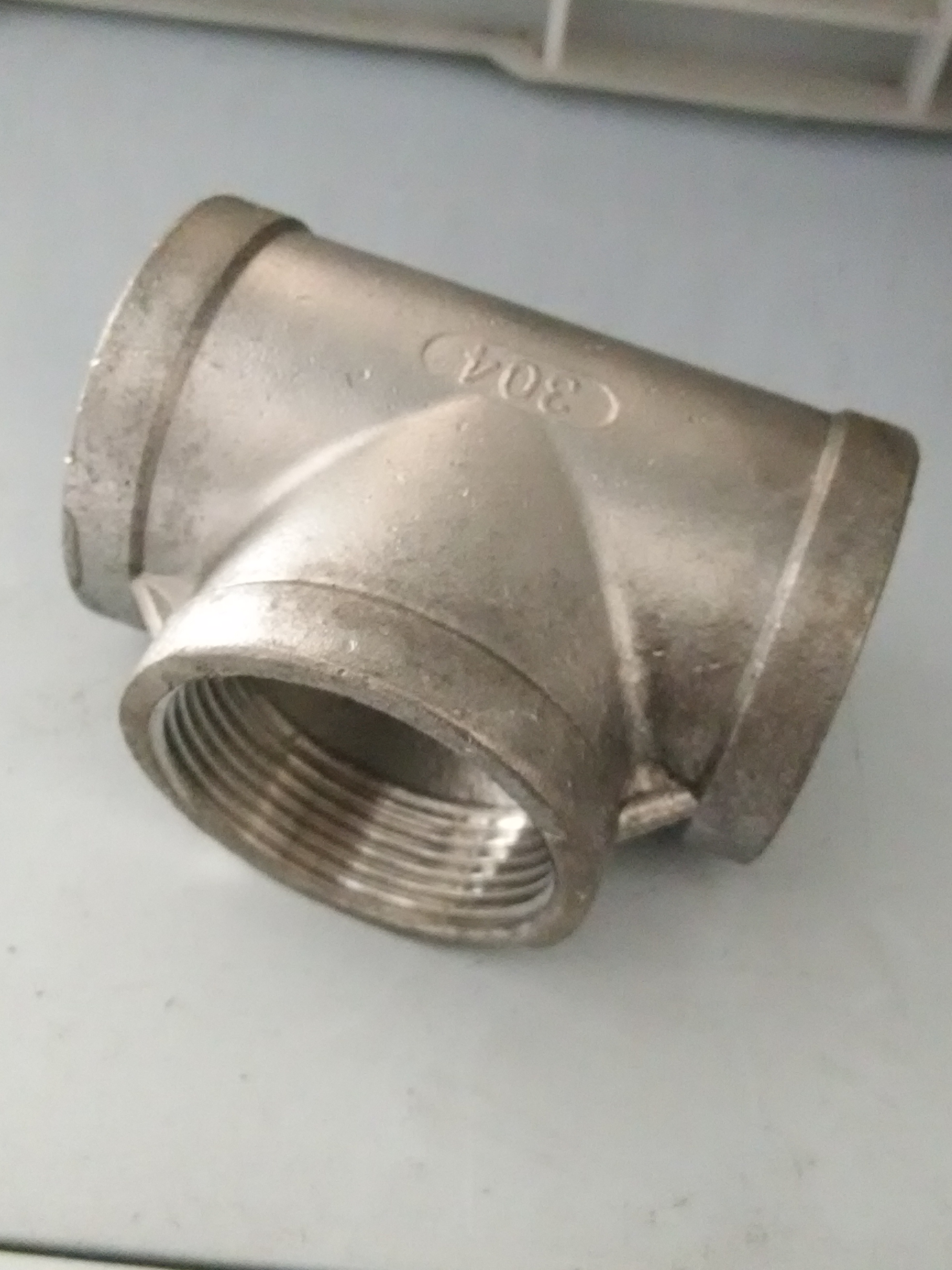 304 stainless steel t-way connector inside the wire three-way water pipe three-way positive wire three-way 4 minutes DN15 20 25-4
