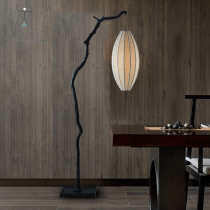 Branches floor lamp cha Silent Wind style floor lamp Chinese classical modern Lantern fabric Zen jiu dian deng
