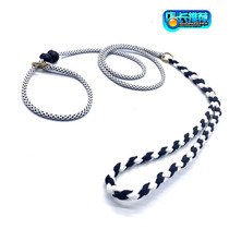 Color-integrated explosion-proof punching professional training dog accompanying nylon fine P chain walking dog traction rope Item circle