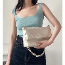 Niche geometric folding casual acrylic chain tote bag three-dimensional diamond grid all-over shoulder Crossbody Envelope womens bag