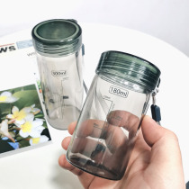 Mini transparent glass Korean version of graduated glass student men and women portable small pocket portable water cup