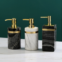 Light luxury marble hand sanitizer shower gel shampoo bottle Lotion press bottle model room toilet decoration