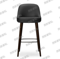 Nordic solid wood bar chair modern simple bar chair cafe front bar chair high chair home tall stool
