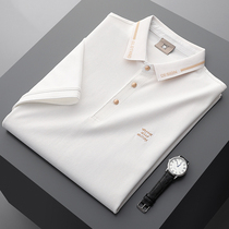 Ming Shi Feng British short-sleeved polo shirt Mens summer thin high-end business lapel free ironing mens half-sleeve Paul shirt