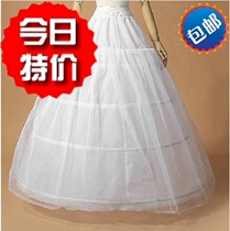 Wedding dress with bone veil 3 circle skirt support liner 3 laps with super - large dress with dress support