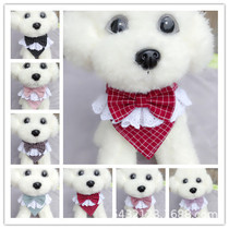 New dog saliva towel small dog collar collar dog chain Teddy than bear Bomei adjustable pet collar