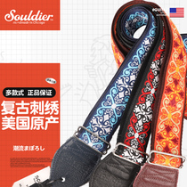 US Souldier Constantine Series Guitar Strap Bakelite Folk Bass Vintage Embroidery Strap
