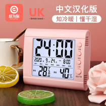 Electronic hygrometer Household high precision indoor baby room Baby sleep temperature sensor Smart display