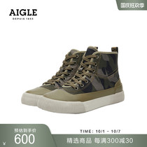 AIGLE AIGLE Autumn and Winter RUBBER MID W PT female high-top camouflage printed canvas fashion and comfortable casual shoes