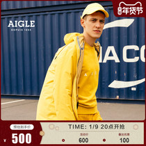 AIGLE Aigo Spring and Summer WANDRI couples spring clothes for men and women with the same print LOGO fashion round neck sweater