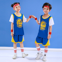 Childrens short-sleeved fake two-piece suit custom kindergarten Curry No 30 primary school student jersey basketball game training suit