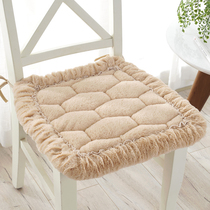 Winter warm plush thick non-slip chair cushion office home student seat cushion table and chair cushion washable