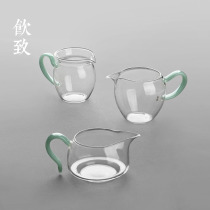 Drinking Japanese-style heat-resistant glass male cup tea filter integrated thickening work tea dispenser tea leakage large-capacity male Cup transparent