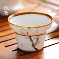 Drinking ceramic leakage net kung fu tea funnel filter tea filter tea tea ceremony creative Japanese tea set accessories