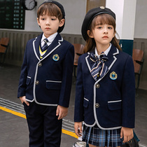 Kindergarten Garden Clothes Spring and Autumn Clothes Small Suit Childrens Class Clothes British Academy Style Primary School School Uniform Autumn and Winter Set