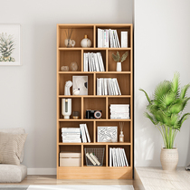 Nordic minimalist bookshelves FLOOR SHELVES BEDROOMS MULTILAYER CONTAINING CABINET STORAGE RACKS SIMPLE LIVING ROOM LEANING AGAINST WALL BOOKCASE