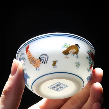 小西平内焼 太閤窯 原田聖龍 朱彩 黒茶碗 共箱 茶碗 茶道具 抹茶