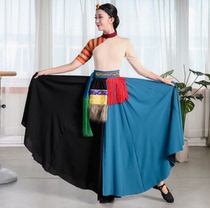 Yikao Xia Hui My Jiuzhai Tibetan dance Mid-sleeve skirt headdress Sun Square dance fate clothing