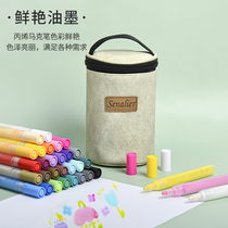 Senalier acrylic marker pen 12 colors 28 colors Photo album DIY special acrylic pigment marker pen color pen set Body painting Hand-painted full set of graffiti pen skin