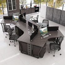 Staff office desk and chair combination simple modern office public desk 5 people 6 creative staff card computer desk